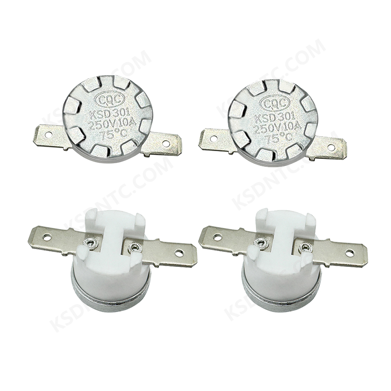 KSD301 round cover ceramic flat foot fixing ring