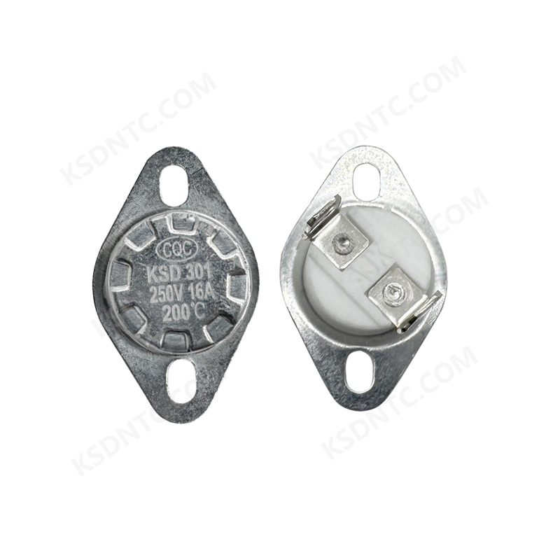 KSD301 16A bent foot fixing ring angled at 45 degrees